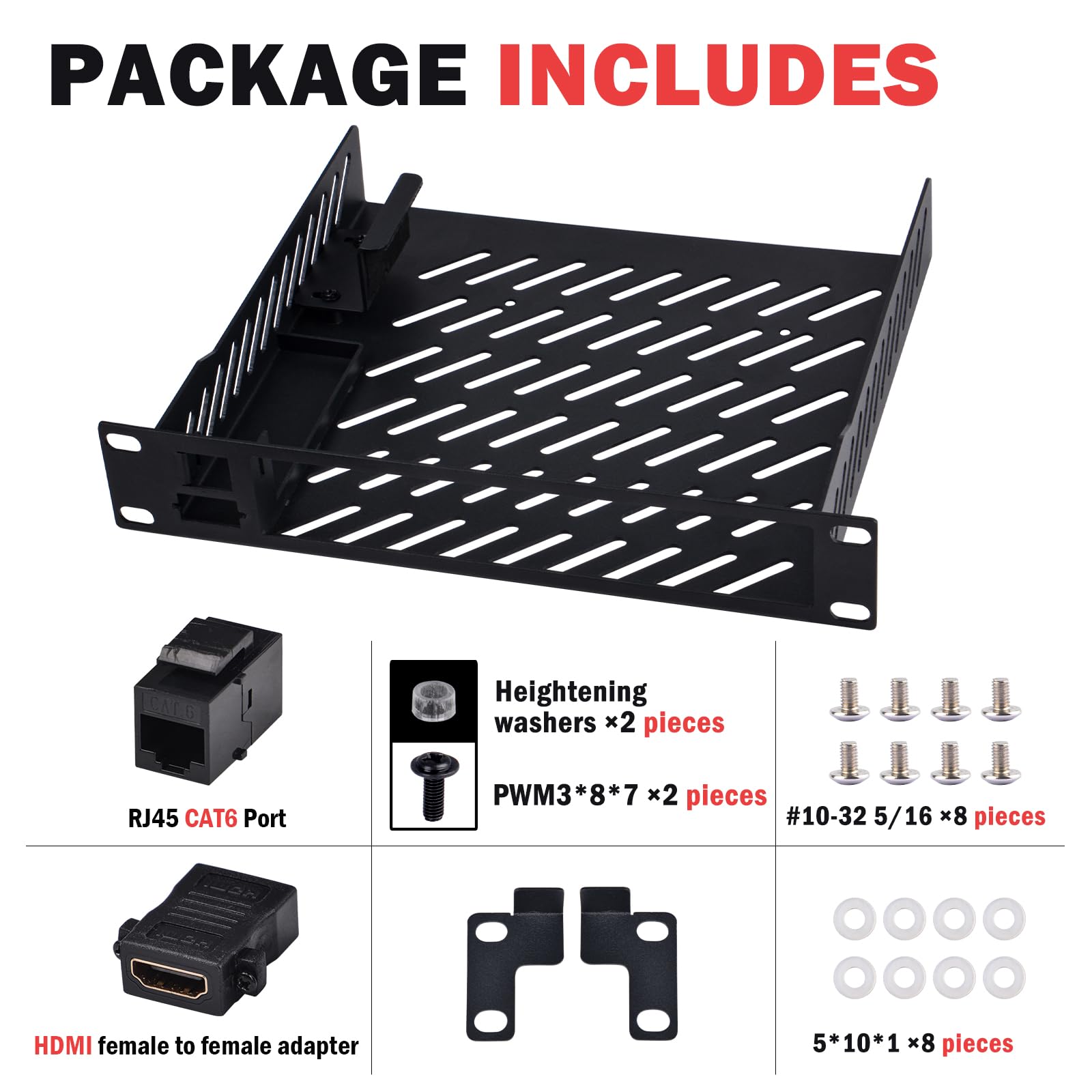 Amazon | GeeekPi DeskPi RackMate 1U ラックマウントシェルフ、10