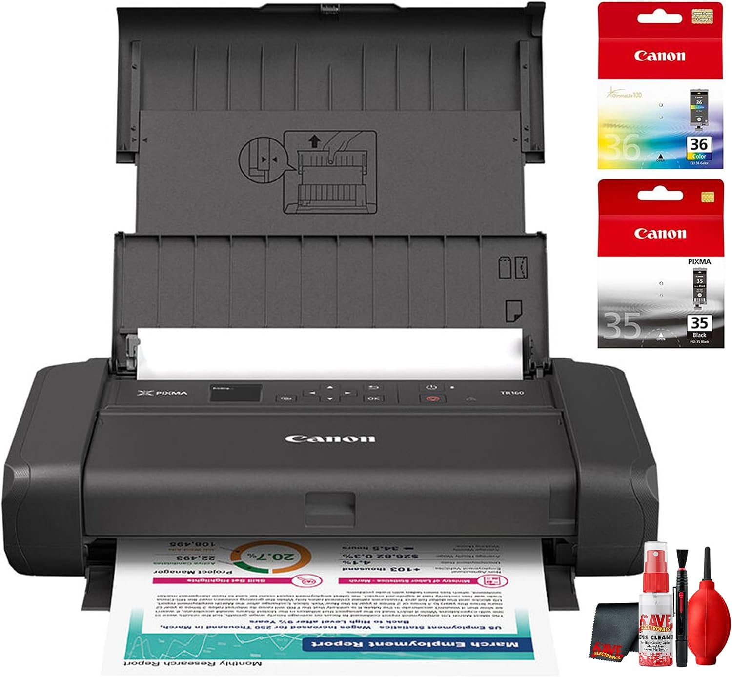 Canon PIXMA TR160 Mobile Printer (7069C002) Bundle