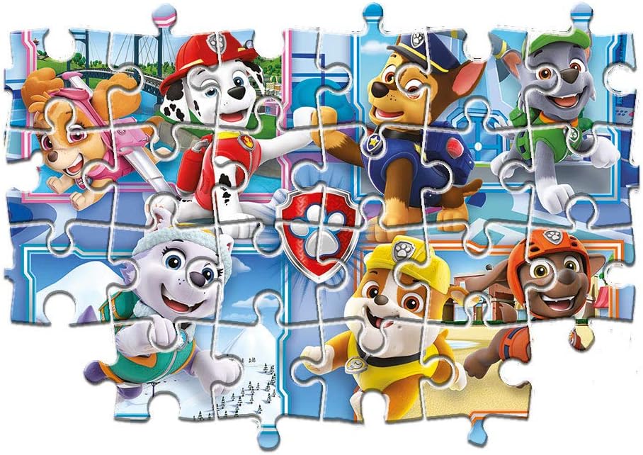 Clementoni 21617, Paw Patrol Puzzle for Children, 2 x 60 pieces, Ages 5 ...
