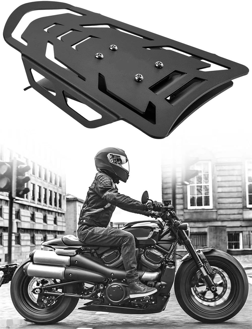 Portaequipajes Cajas Moto para Sportster S 1250 RH1250 2021-2024 Soporte De Estante Carga Motocicleta para Equipaje Trasero