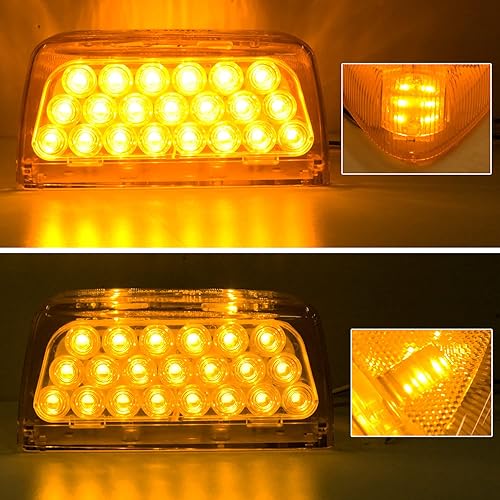 Miniatura 2 de Jamarco 2 unidades para faros delanteros ámbar Peterbilt LED intermitentes intermitentes luces de funcionamiento selladas 31 LED, repuesto para