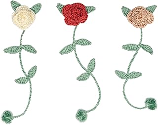 Crochet Handmade Rose Bookmark With Color And Size Options Planner Accessories - Buy now