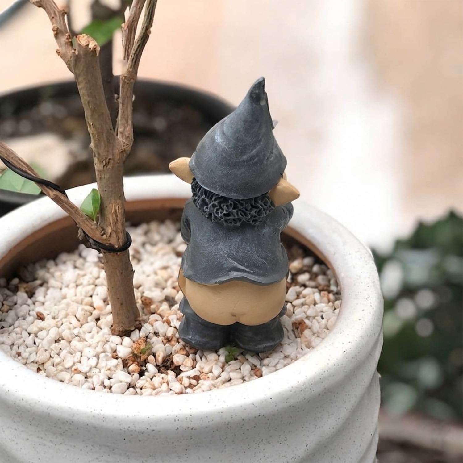 Funny Garden Pooping Gnome Statue Naughty Gnomes Figurines Ornaments Dwarfs Statue Outdoor for Patio Lawn Yard Art Decor image 2