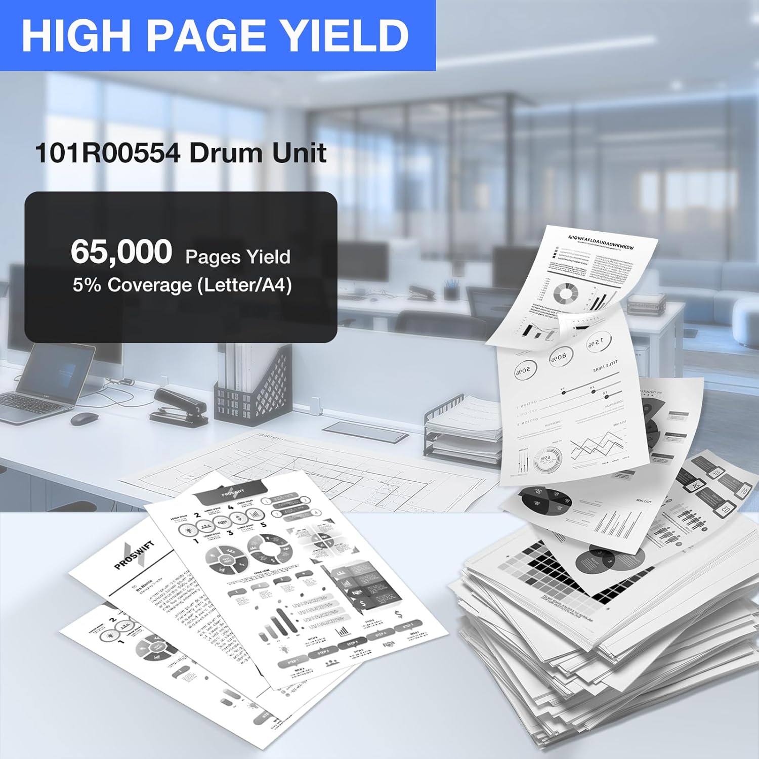 101R00554 Drum Unit VersaLink B400 Drum Cartridge Replacemnet for Xerox VersaLink B400 B400DN B400N B405 B405DN Printer