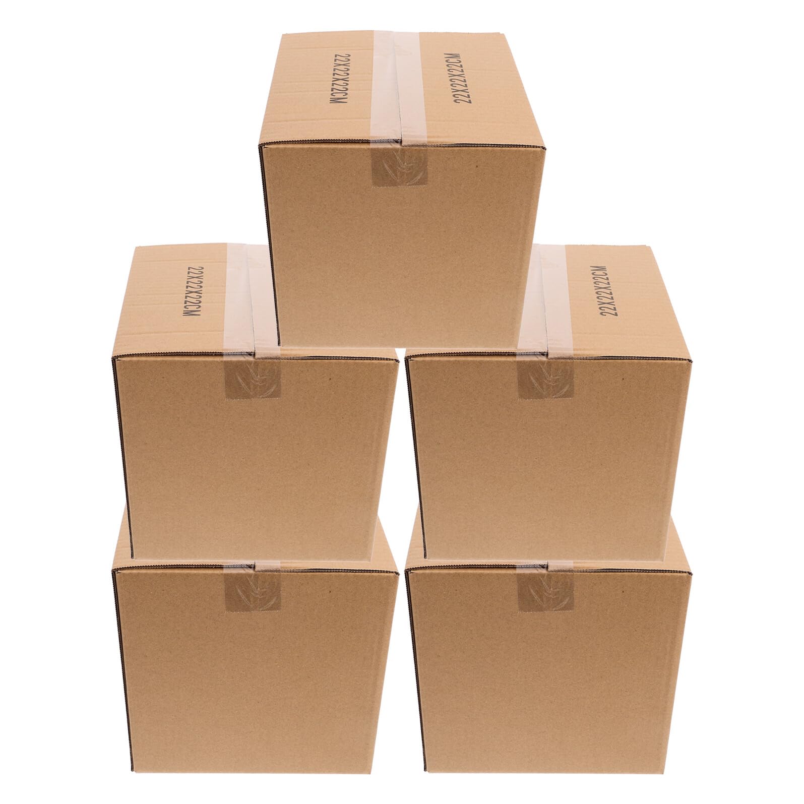 POPETPOP 5pezzi Scatole da Spedizione in Cartone Scatole da Imballaggio Quadrate Robuste per Traslochi e Spedizioni per Materiali da Imballaggio