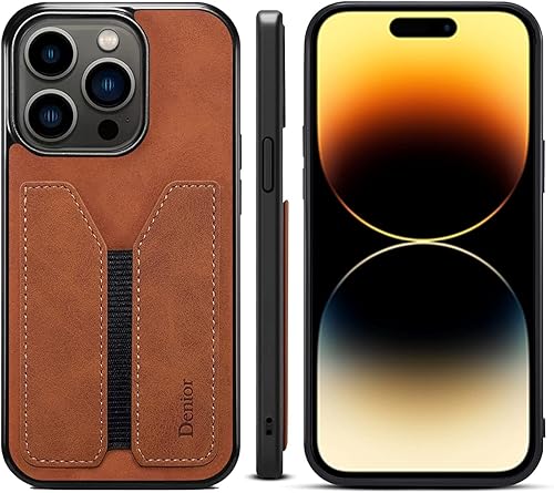 Miniatura 5 de Kowauri Funda para iPhone 14 Pro Max, funda tipo cartera de piel sintética con soporte para ranura para tarjeta de crédito, funda protectora ultra