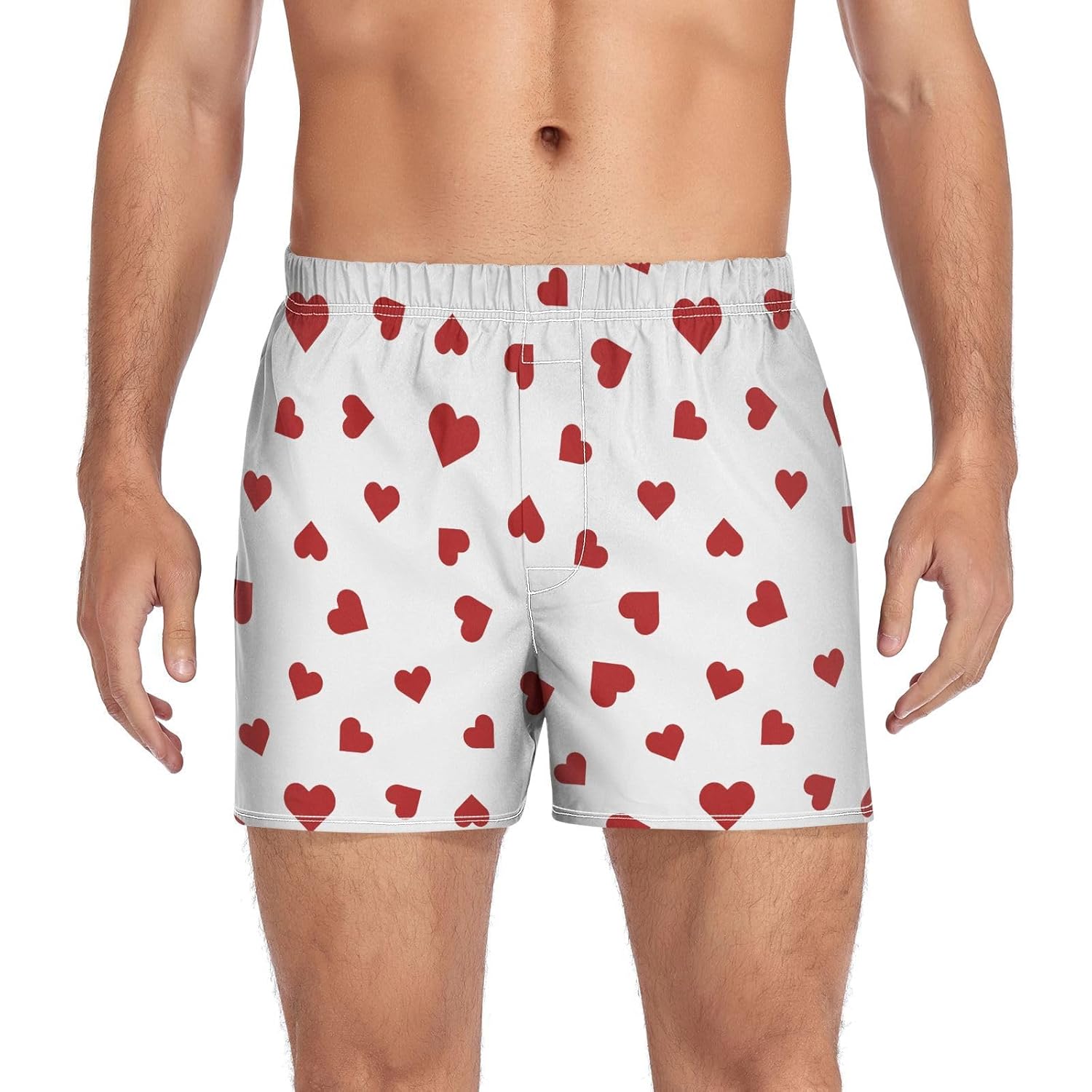 JHKKU Mens Boxer Shorts Cotton Boxers Underwear Soft Sleep Short Loose Boxers Button Fly S-XXL