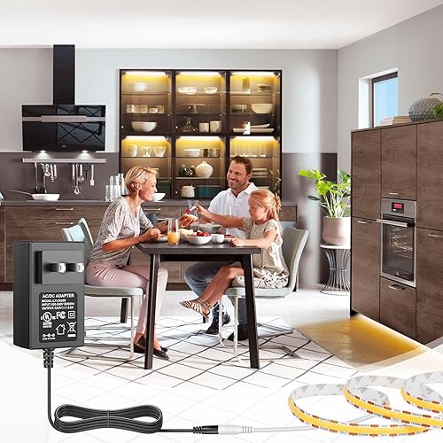 Miniatura 6 de GOOVER Adaptador de fuente de alimentación de 30 W (paquete de 2), transformadores de bajo voltaje de 12 V CC, controlador de luz LED de 2.5 A,