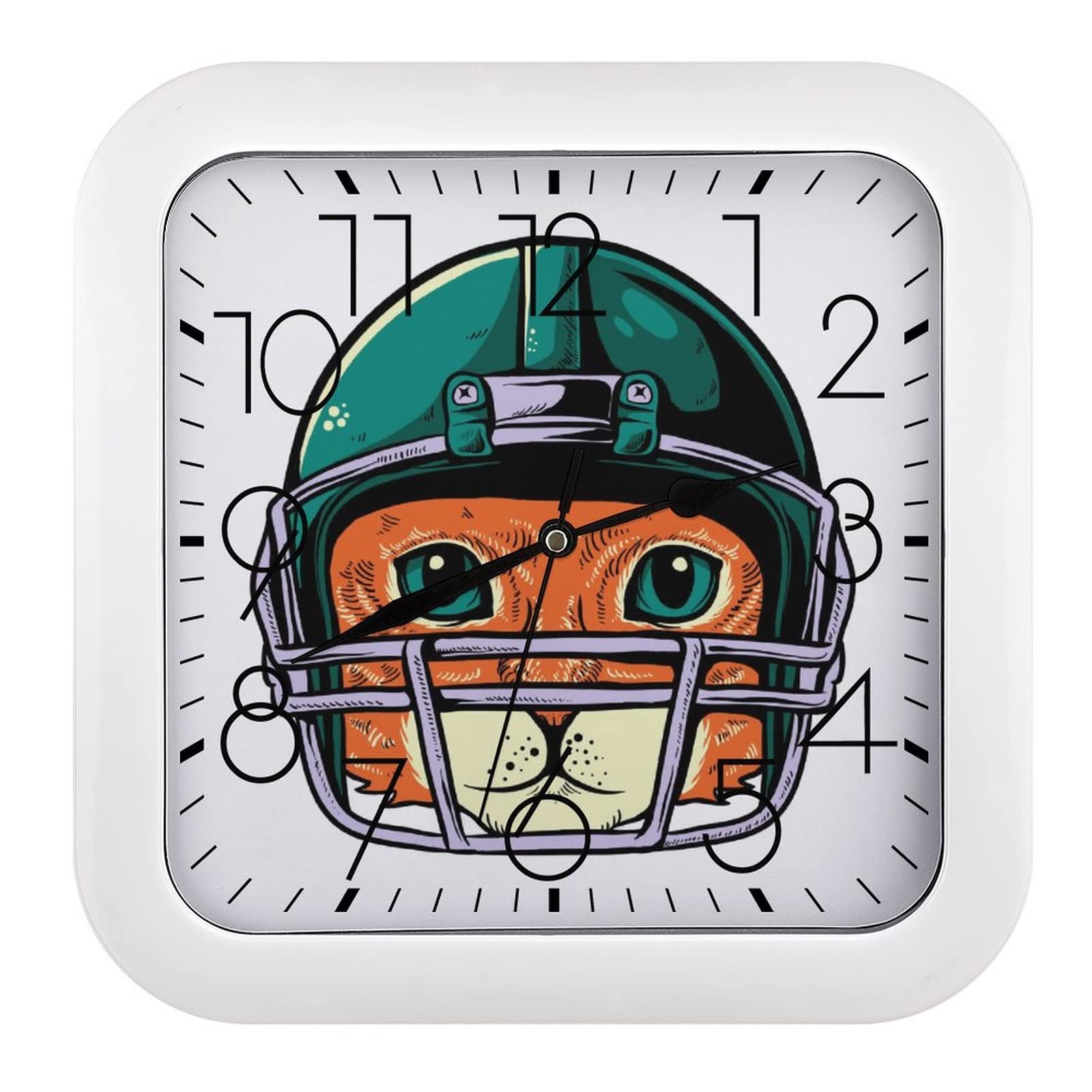 Pendule murale chat du football moderne, cadeau idéal pour bureau et école