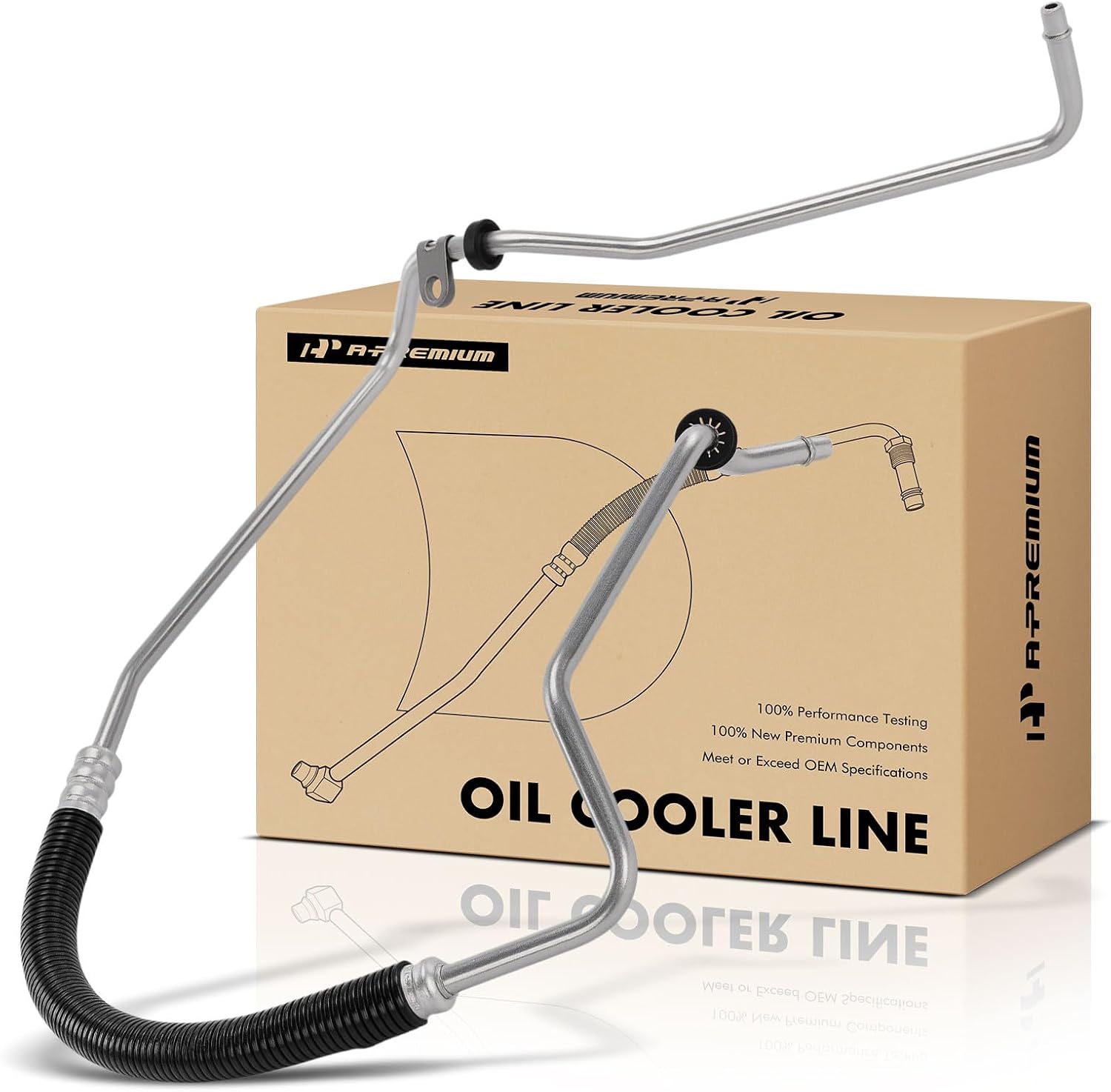 A-Premium Upper Automatic Transmission Oil Cooler Line Hose Assembly Compatible with Buick Lucerne 2009 2010 2011, 3.9L