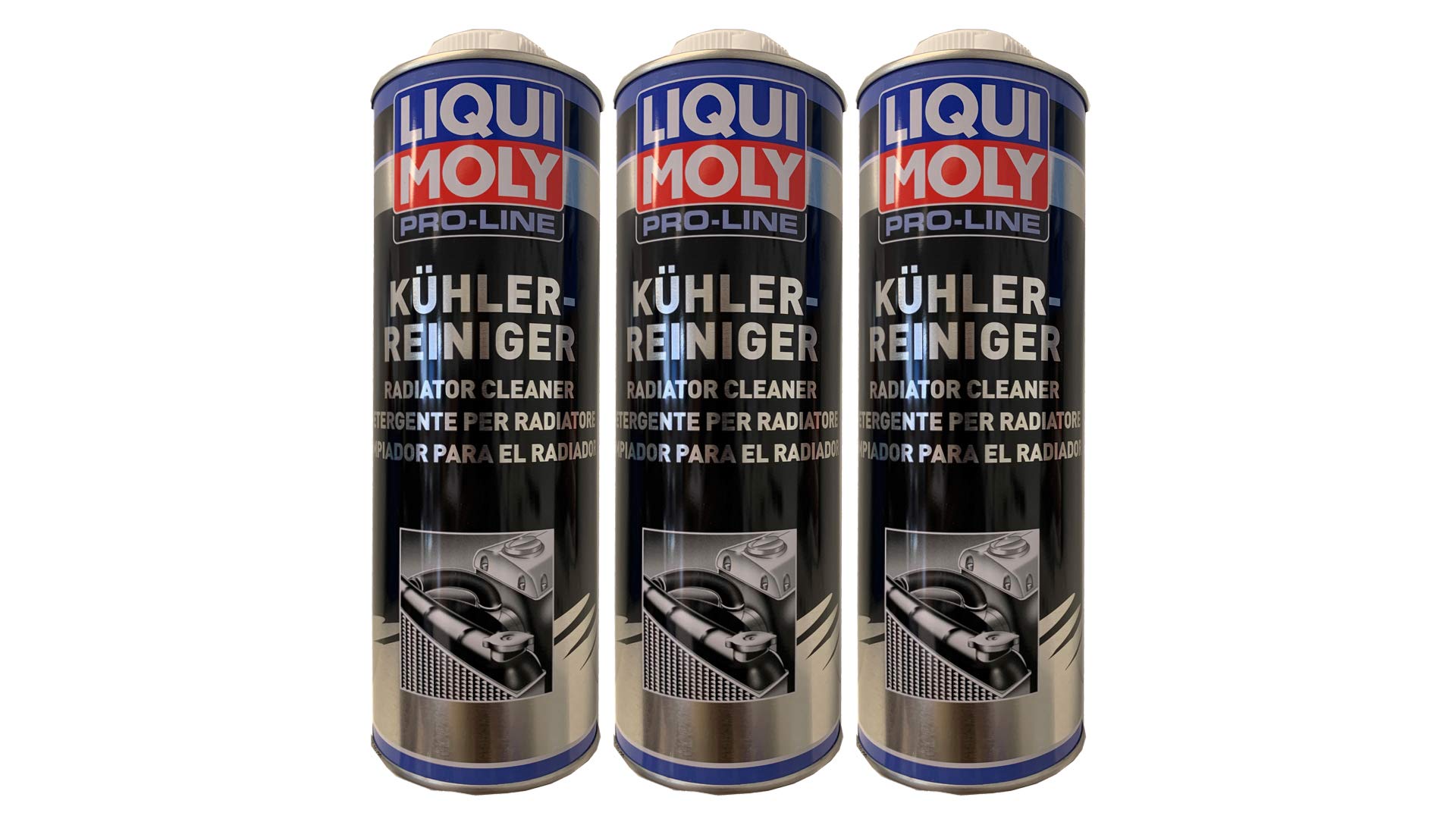 3 x Liqui Moly 5189 Pro-Line - Limpiador de radiador para sistema de refrigeración (1 L)