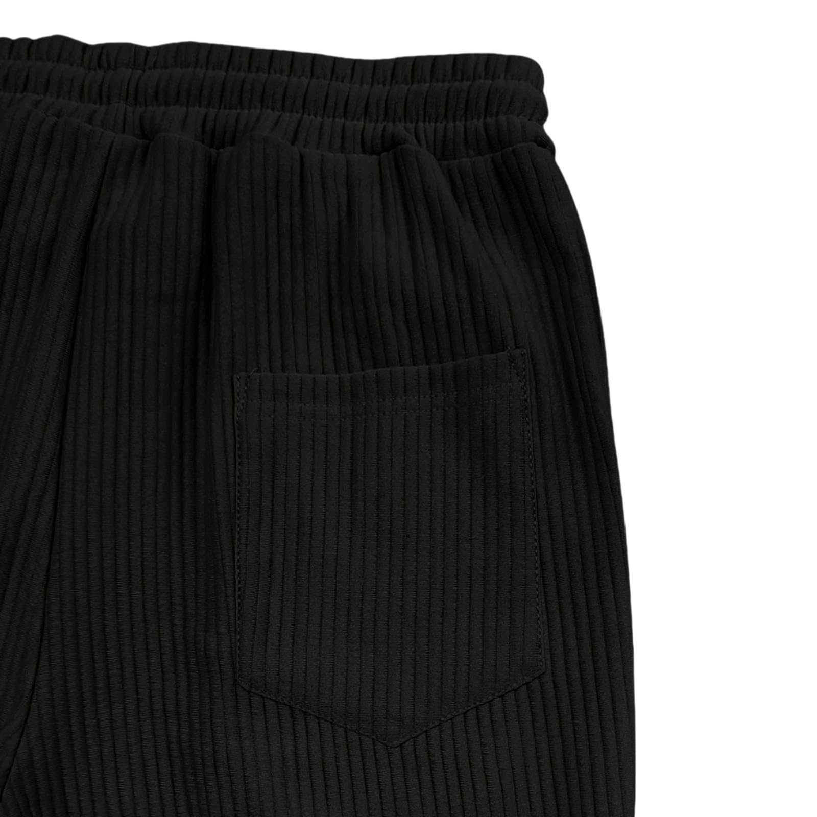 Conjunto de chándal para hombre, con botones a rayas, parches en los codos, pantalones deportivos de pierna recta con cordón, conjunto completo de 2 piezas, sudadera suelta y pantalones de chándal