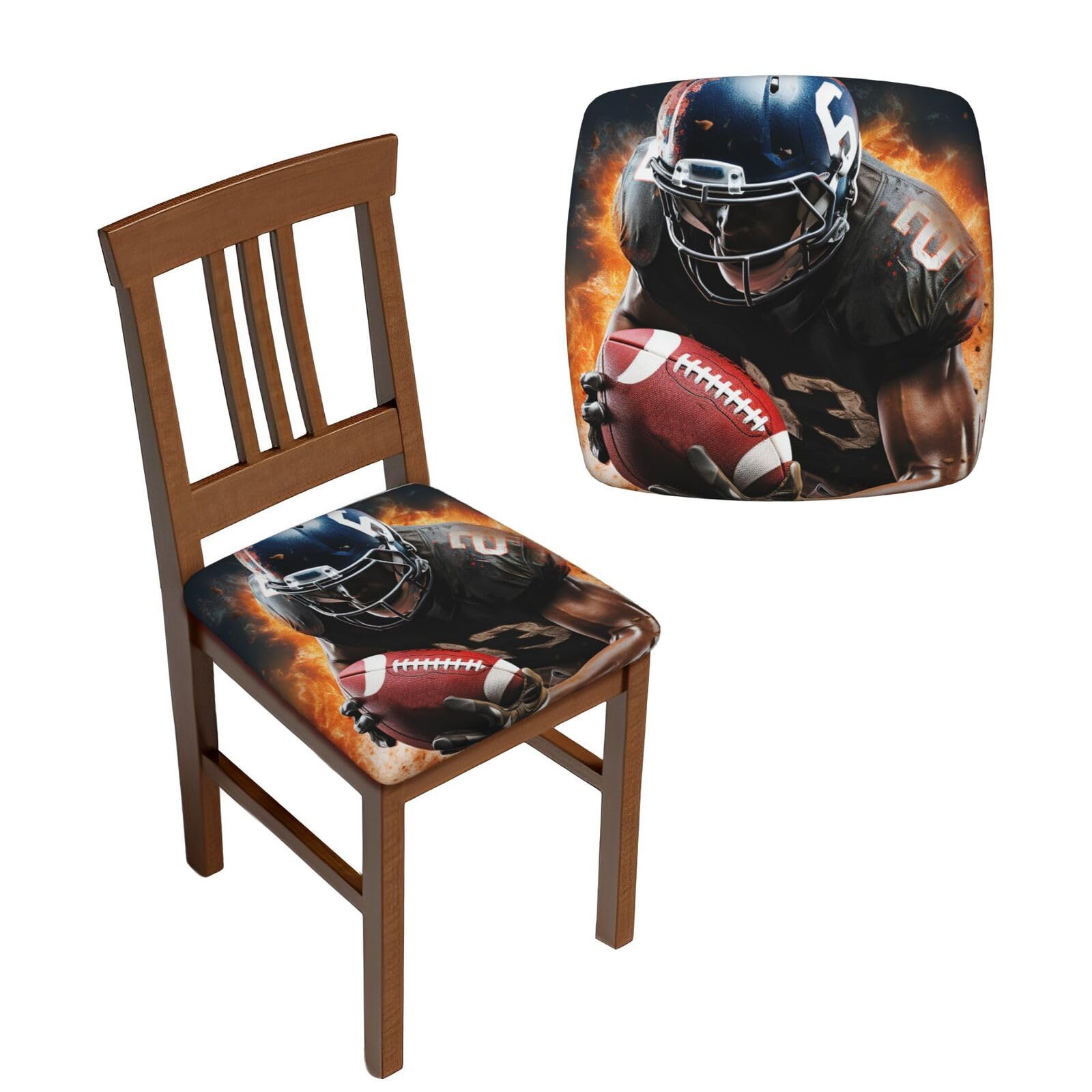 Housse de chaise de cuisine football américain pour des soirées match en salle à manger