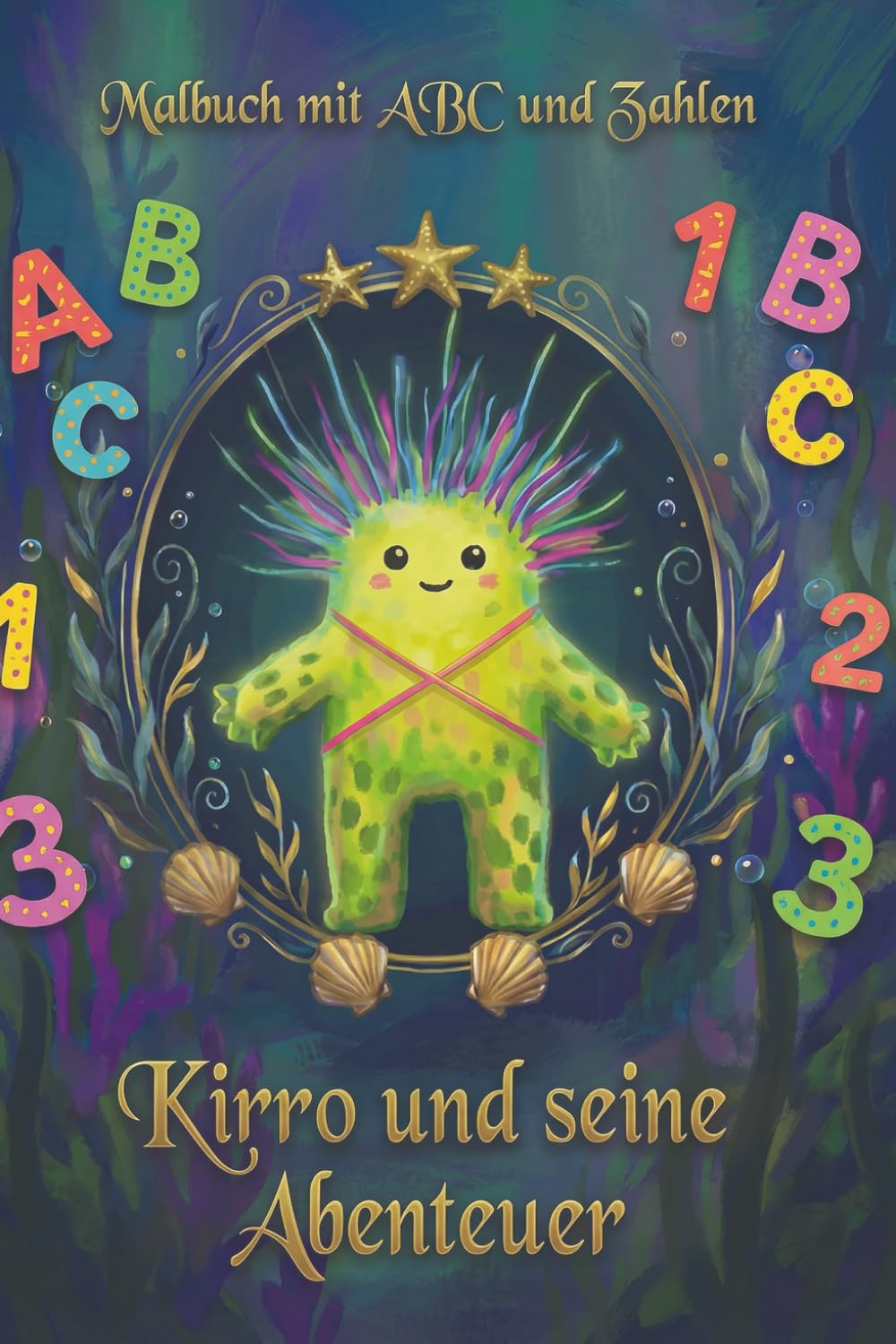 Malbuch mit ABC und Zahlen: Kirro und seine Abenteuer