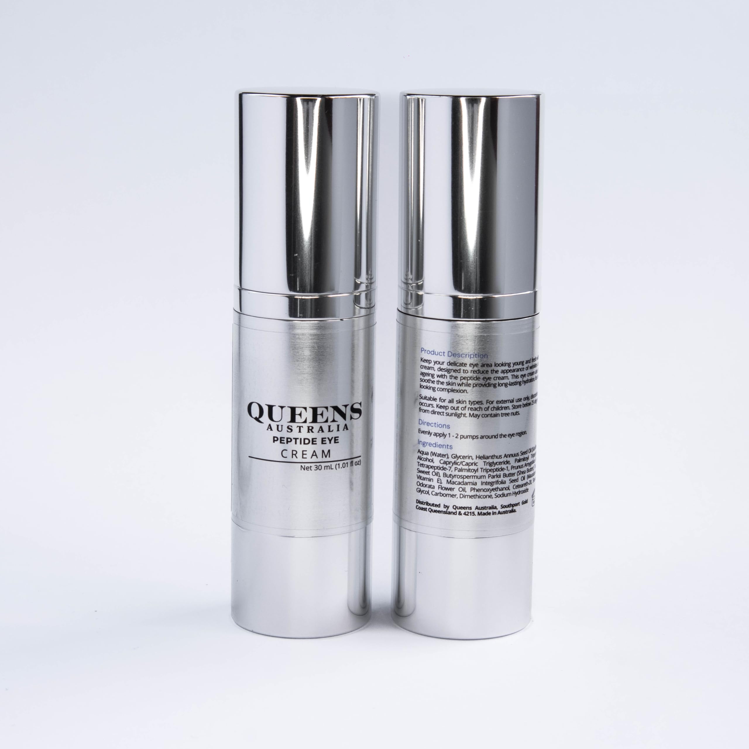 Queens Australia Peptide Eye Cream- Skin Renewing, Reduces Wrinkles and Fine Lines
