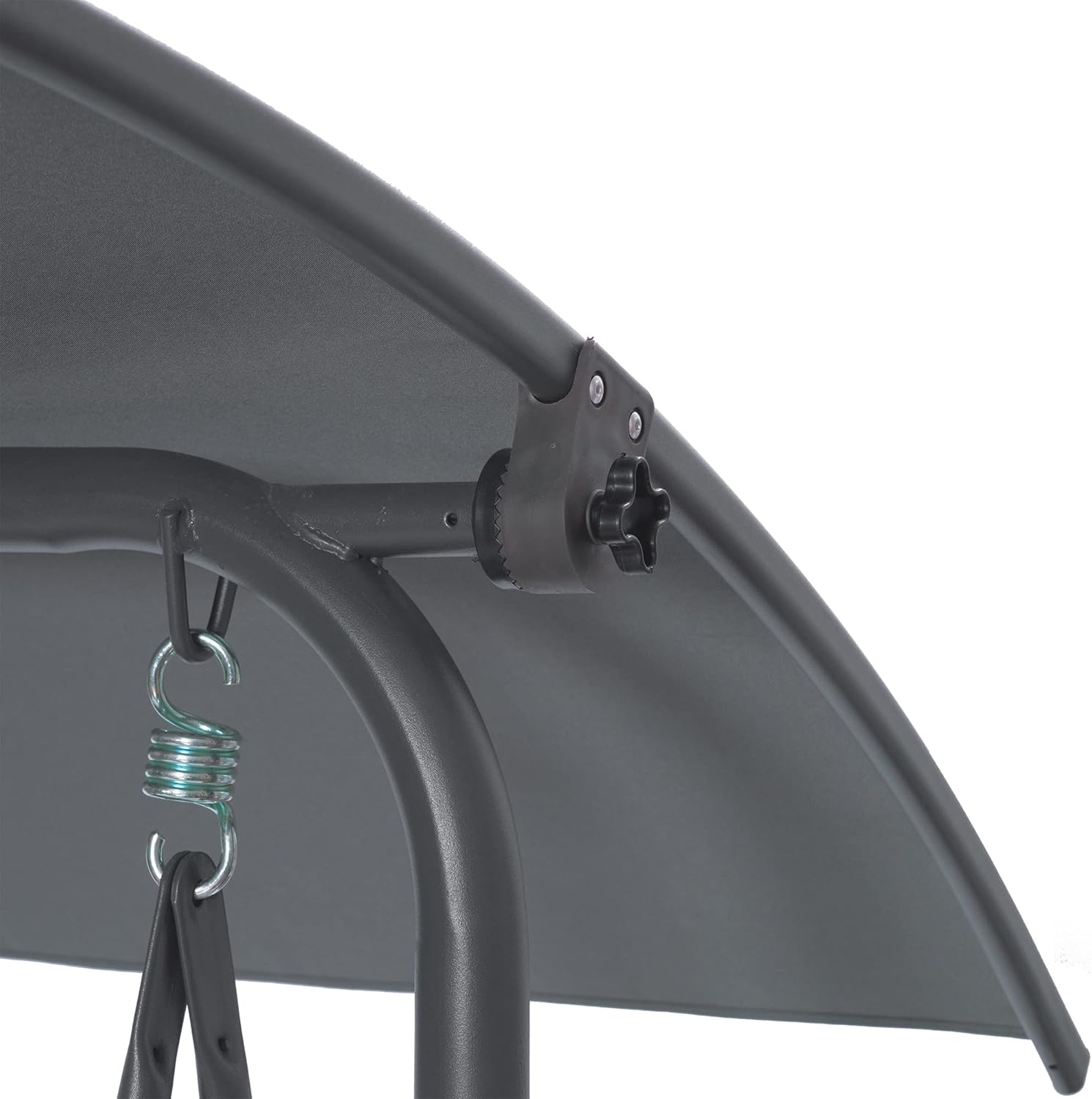 3-Person Patio Glider Swing Chair with Stand, US Stock Porch Lawn Swing with Removable Cushion and Convertible Canopy for Garden Backyard