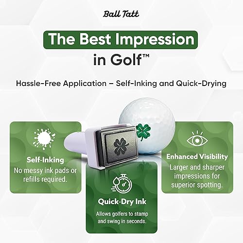 Miniatura 5 de Golf Ball Stamp - Self-Inking Marker - Quick-Dry Permanent Marking Tool, No Leaks or Refills, Reusable & Waterproof Golfing Stamper - Ideal Gift for