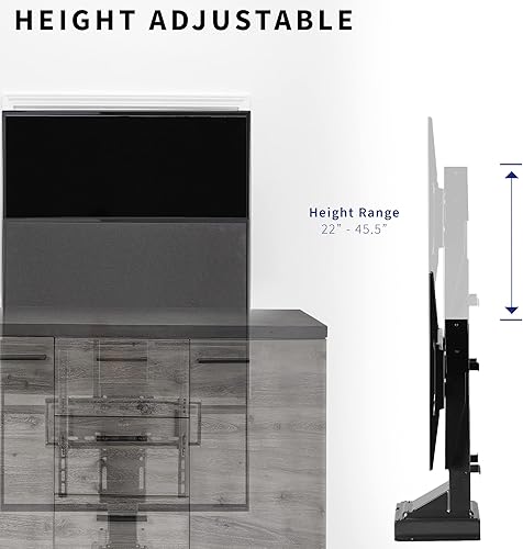 Miniatura 31 de VIVO Soporte de TV motorizado para pantallas de 32 a 65 pulgadas, soporte de elevación vertical con control remoto, soporte de montaje compacto