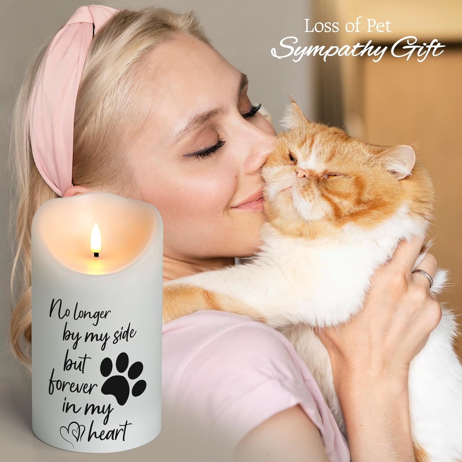 Dog Memorial Gifts for Loss of Dog Sympathy Gift, Sympathy Candle for Cat, Condolence Present for Pet Lovers, Friends to Remember Doggie, Marking Bereavement and Grief(4" x 7")