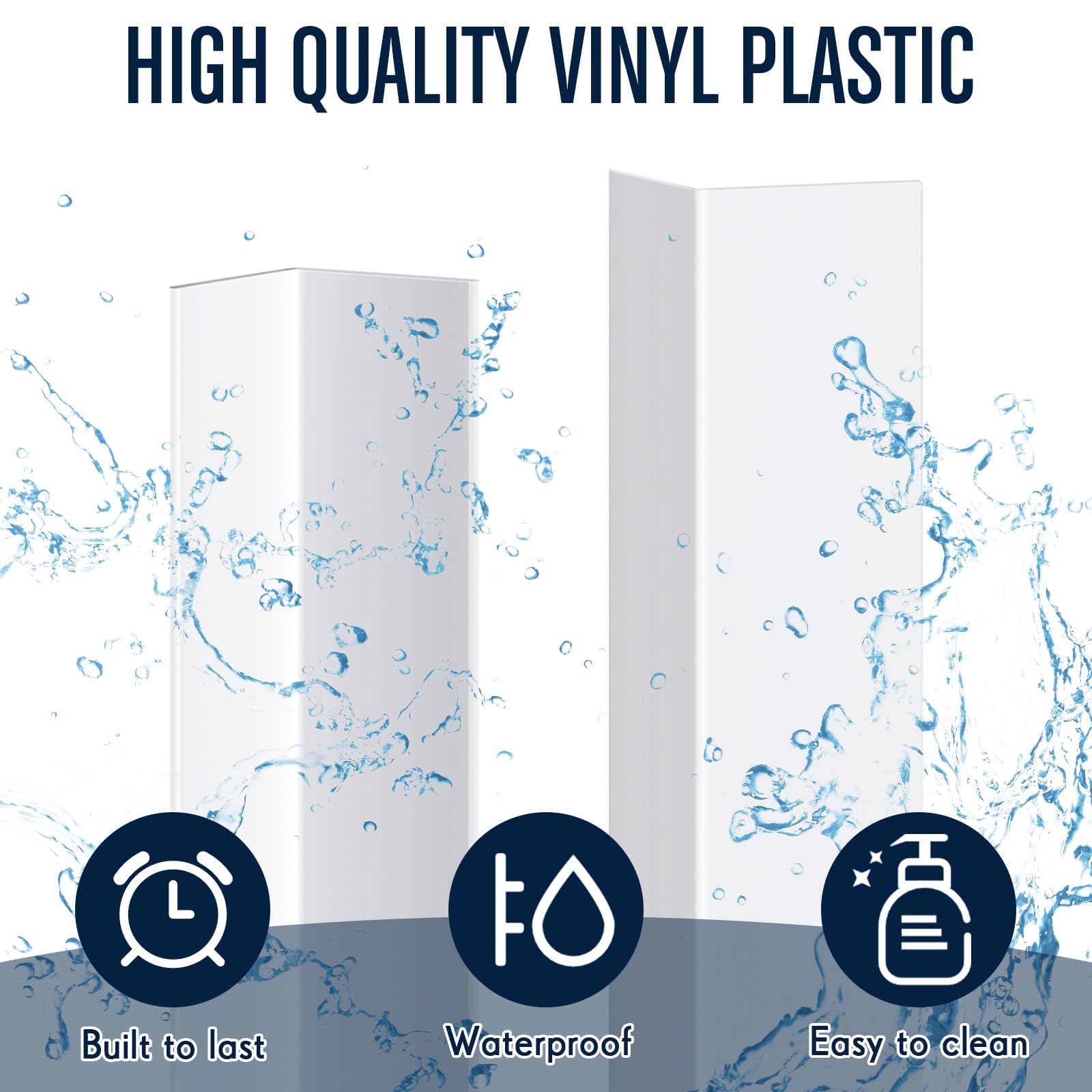 Sasylvia 10 protectores de esquina de pared de vinilo de 1-1/8 x 48 pulgadas para evitar arañazos en las esquinas para puertas, mesas, encimeras, muebles, protección de bordes, color blanco