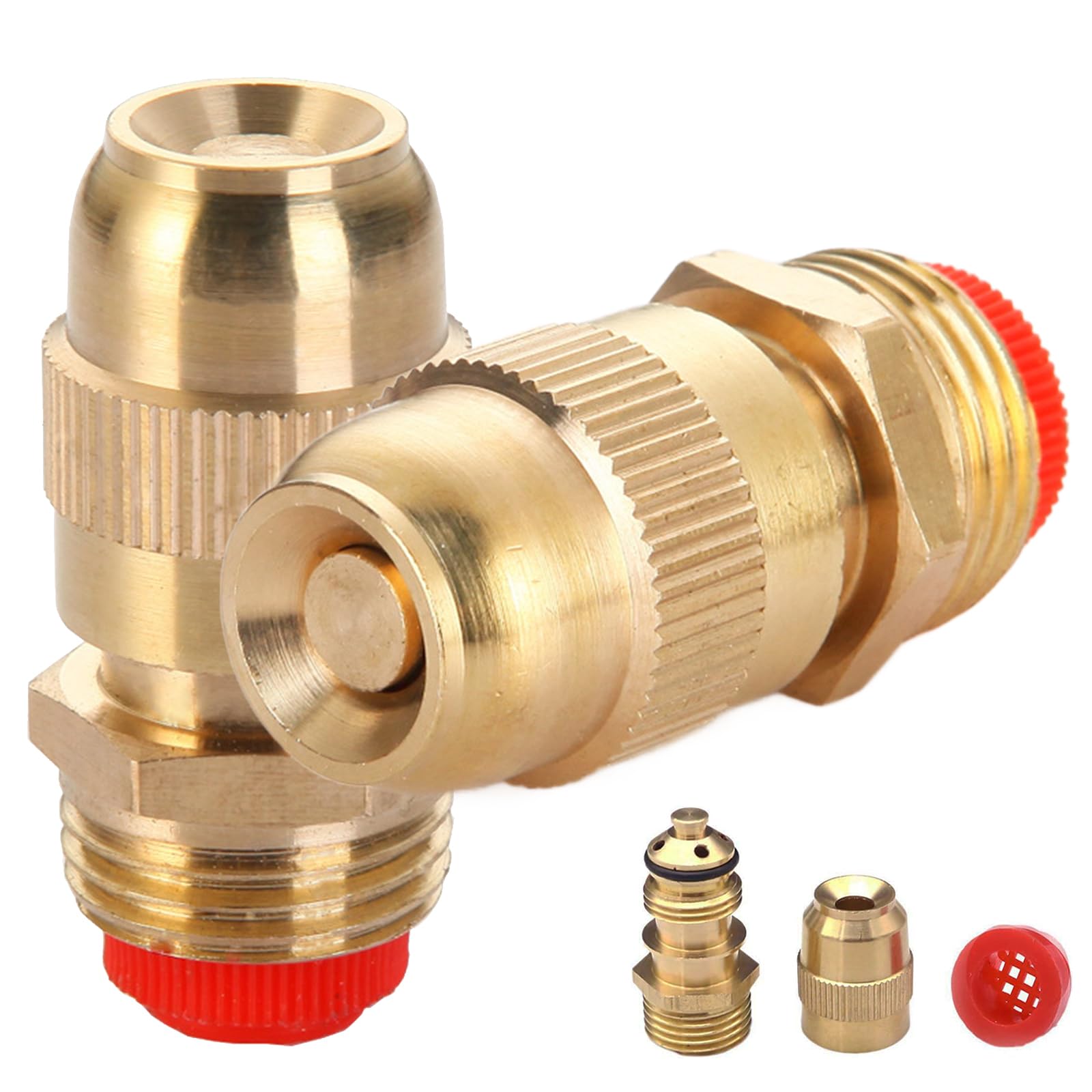 Buse de pulvérisation économiseuse d'eau en Laiton, Filetage G1/2", Buses d'arrosage réglables, Jet d'eau réglable pour PCV/Goutte à Goutte et arrosage de Serre, 5 pièces, Filetage G1/2".