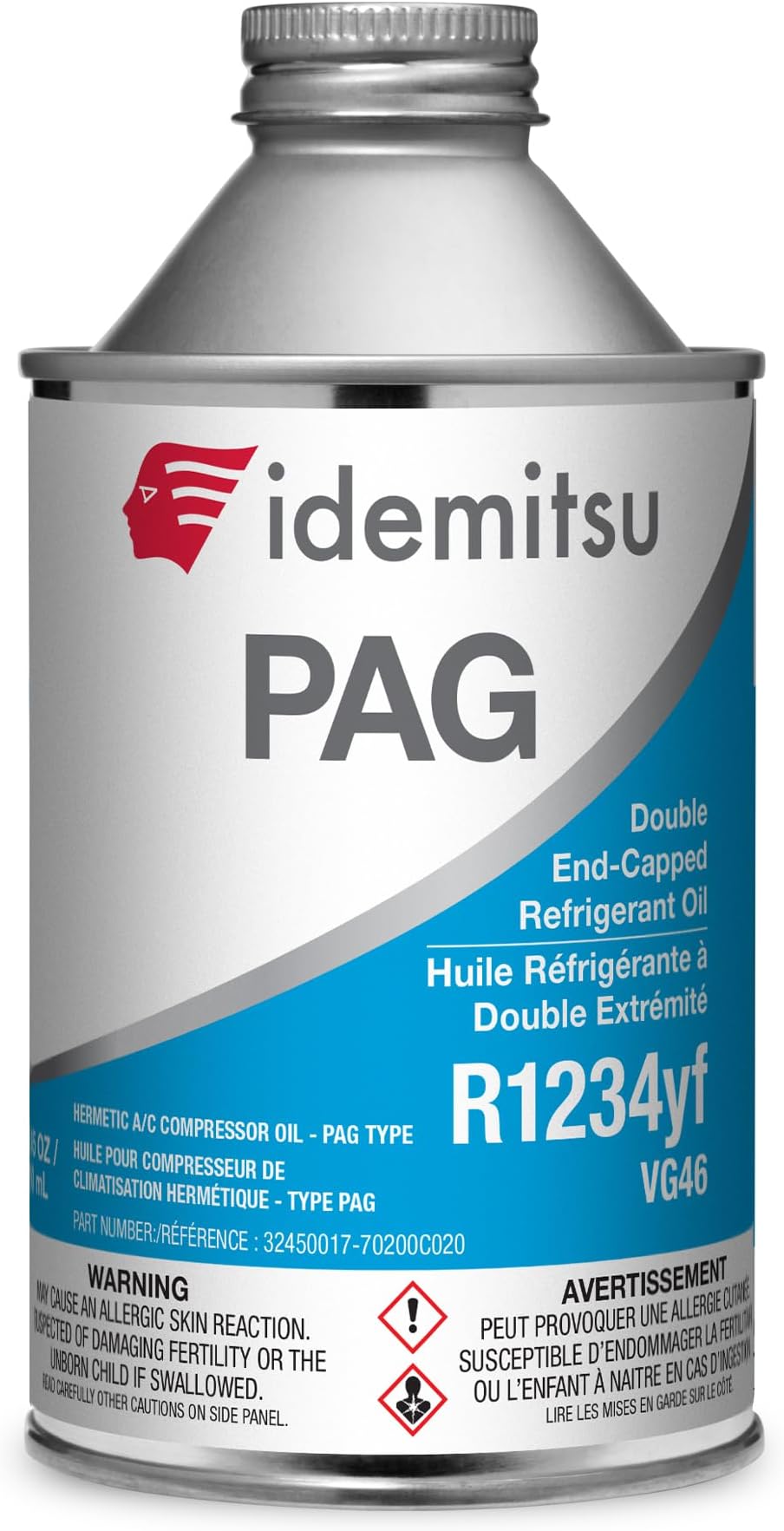 Idemitsu PAG A/C Compressor Hermetic Oil 1234yf - 8.45 Fl oz | Engineered for Superior A/C Performance and Protection with Advanced Lubrication Properties