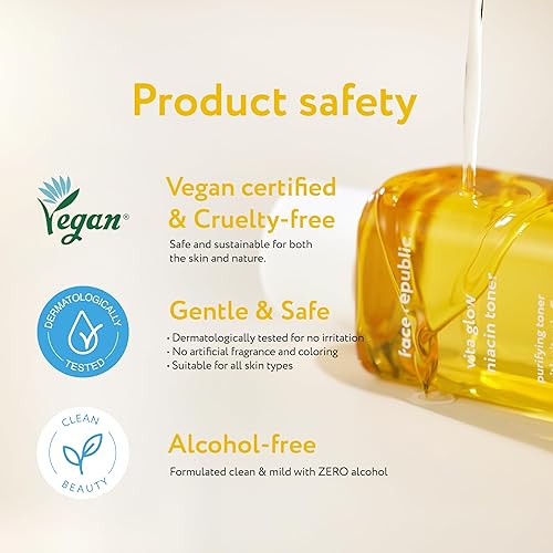 Miniatura 6 de Face Republic Vita Glow - Tóner de niacina 5.4 fl oz, 5.41 onzas líquidas, complejo vitamínico, vitalizante y purificante, brillo radiante para piel