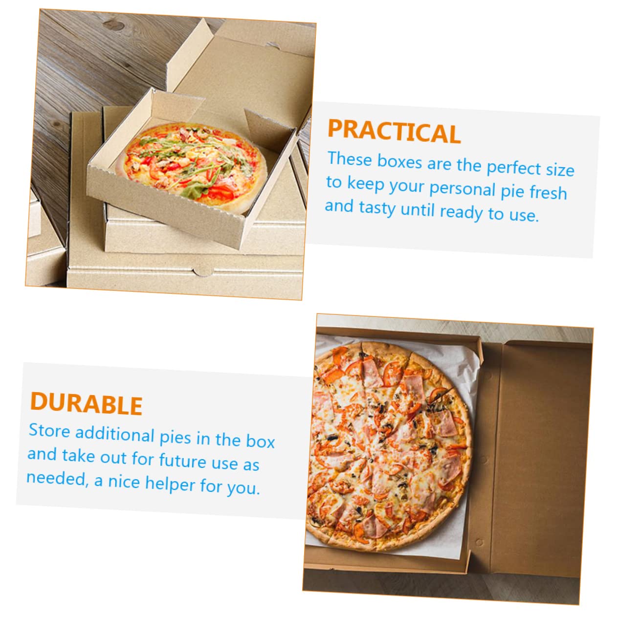 PRETYZOOM Cajas De Pizza Para Llevar 15 Pcs De Papel Corrugado Aptas Para Alimentos