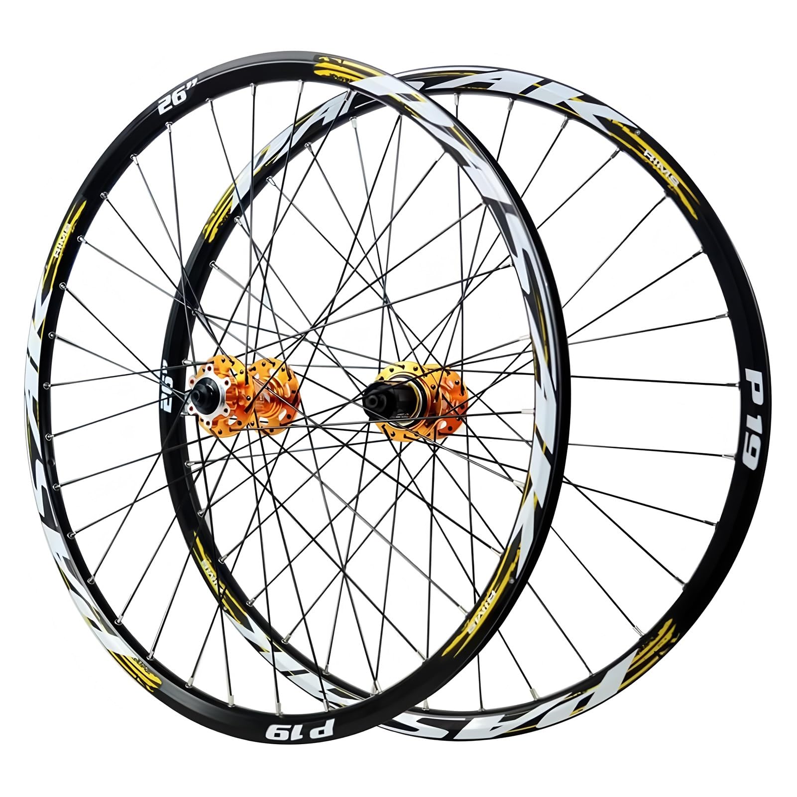 ZXGSXIOU Mountain Bike Wheelset 26/27.5/29", MTB Front Wheel Quick Release, HG Disc Brake Bicycle Rear Wheel, 32H fit 7-12 Speed Cassette