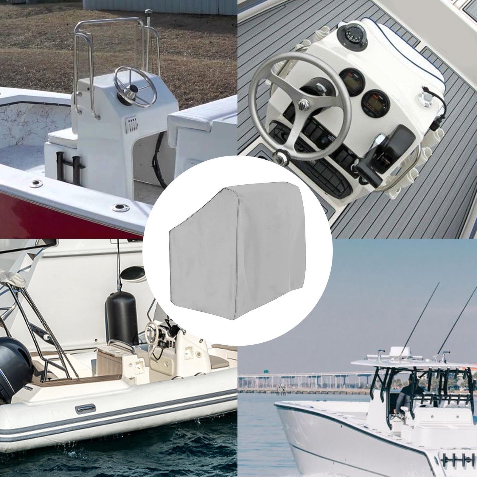 Para Consola Central De con Cordón, Oxford 600D y Protección Solar | Parasol Para Consola Central De Pesca En Agua Salada, Amarre En Muelle Y Estacionamiento Nocturno