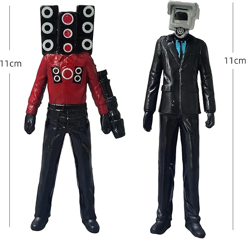 Miniatura 3 de GLXYSN 6 figuras de acción de batalla de Skibidi, figura de acción de Skibidi WC, figura de acción de personajes de películas de dibujos animados de