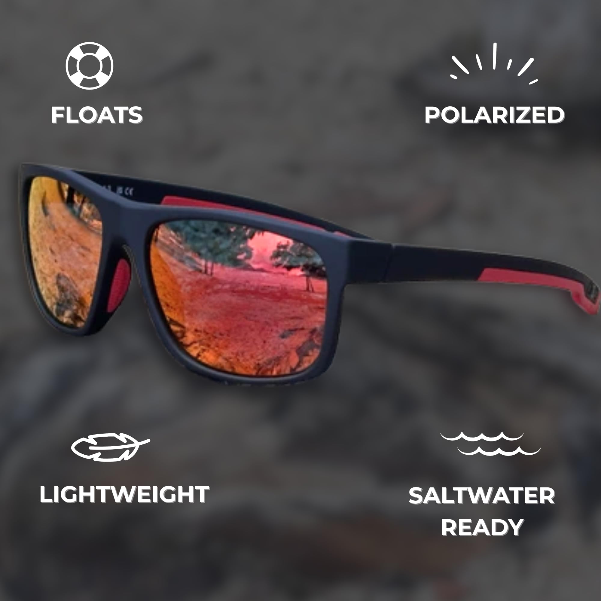 WaveRider - Lentes de sol deportivos polarizados ligeros y flotantes para hombres y mujeres, para remo, vela y todos los deportes acuáticos