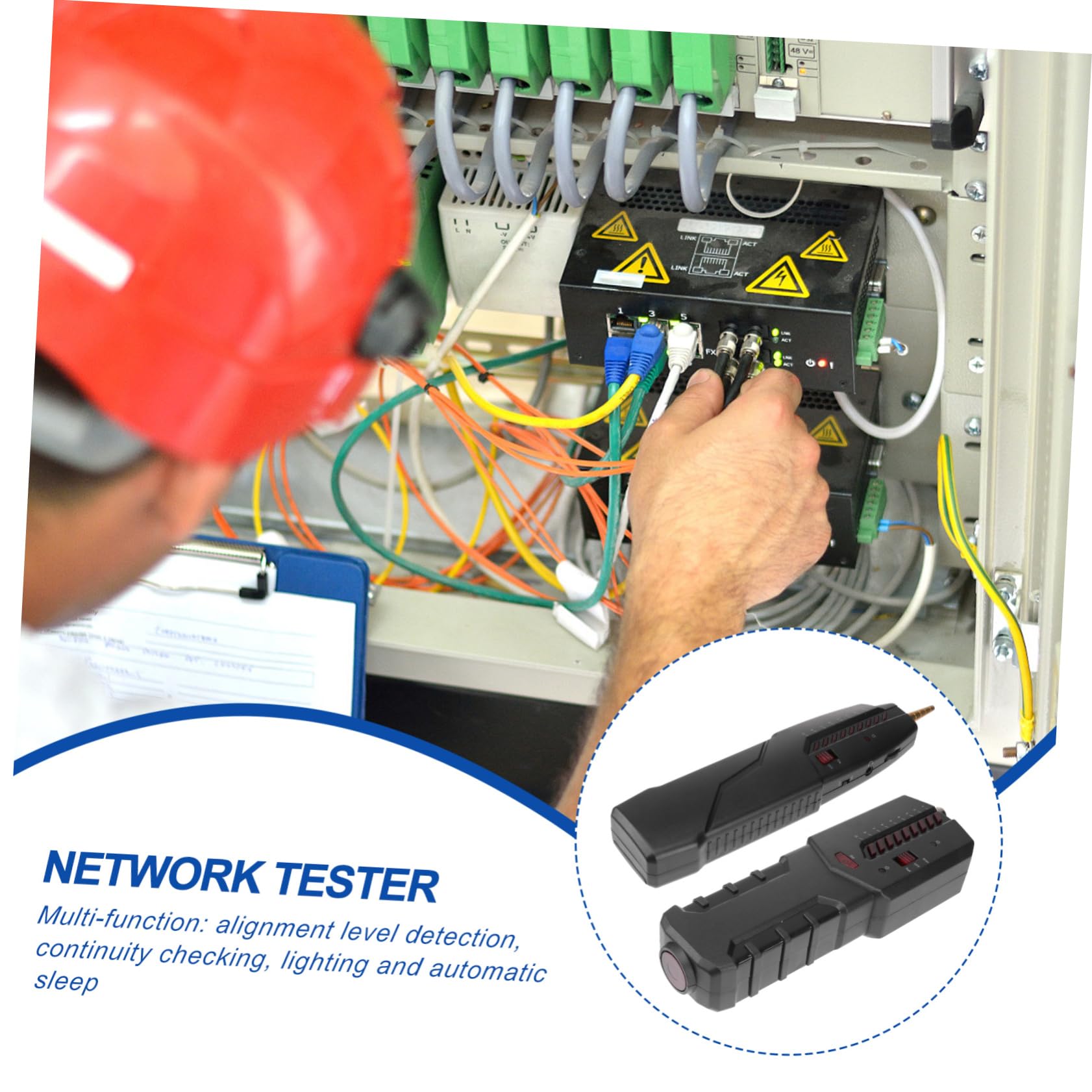 Testeur de Câbles Réseau Ethernet Multifonction, 1 Set, Plastique et Métal