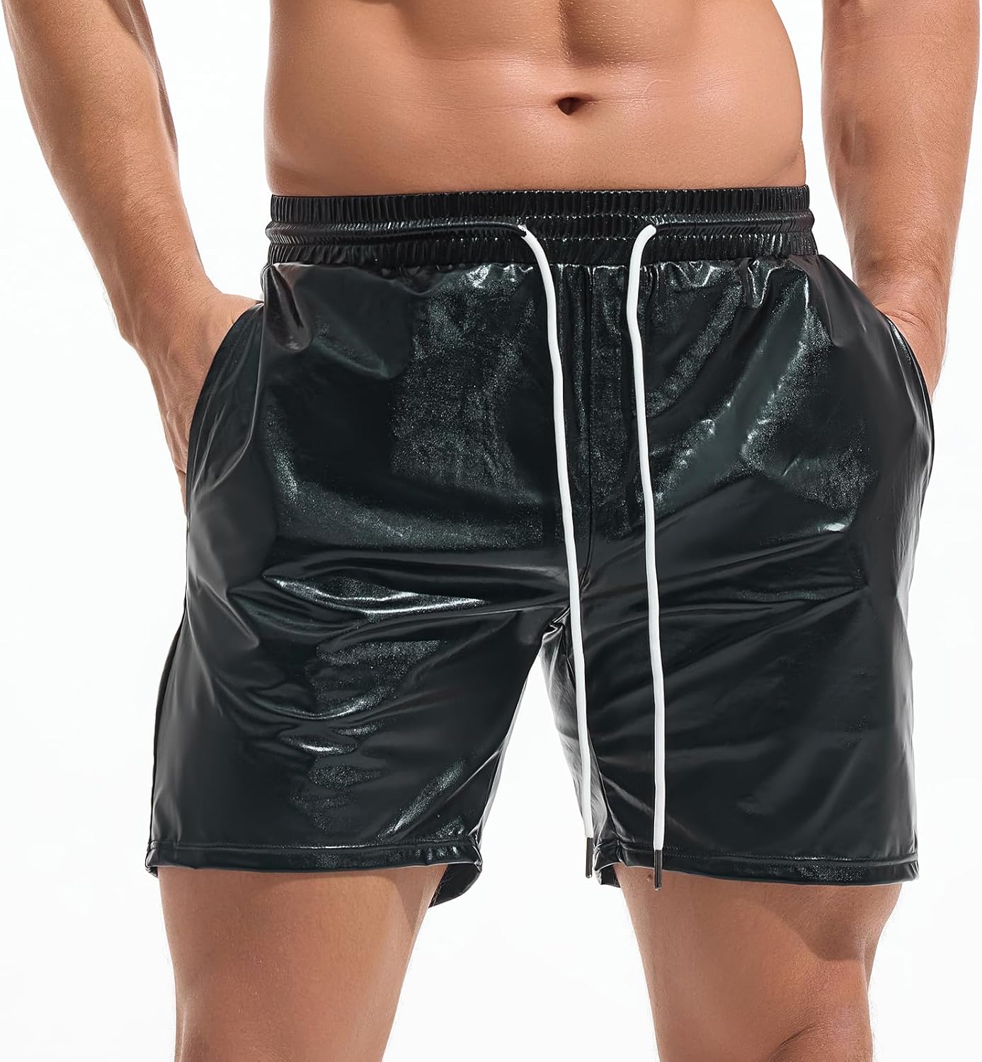 Uomo Raso Boxer Slip Boxer Lounge Pantaloncini Larga - Foto 5