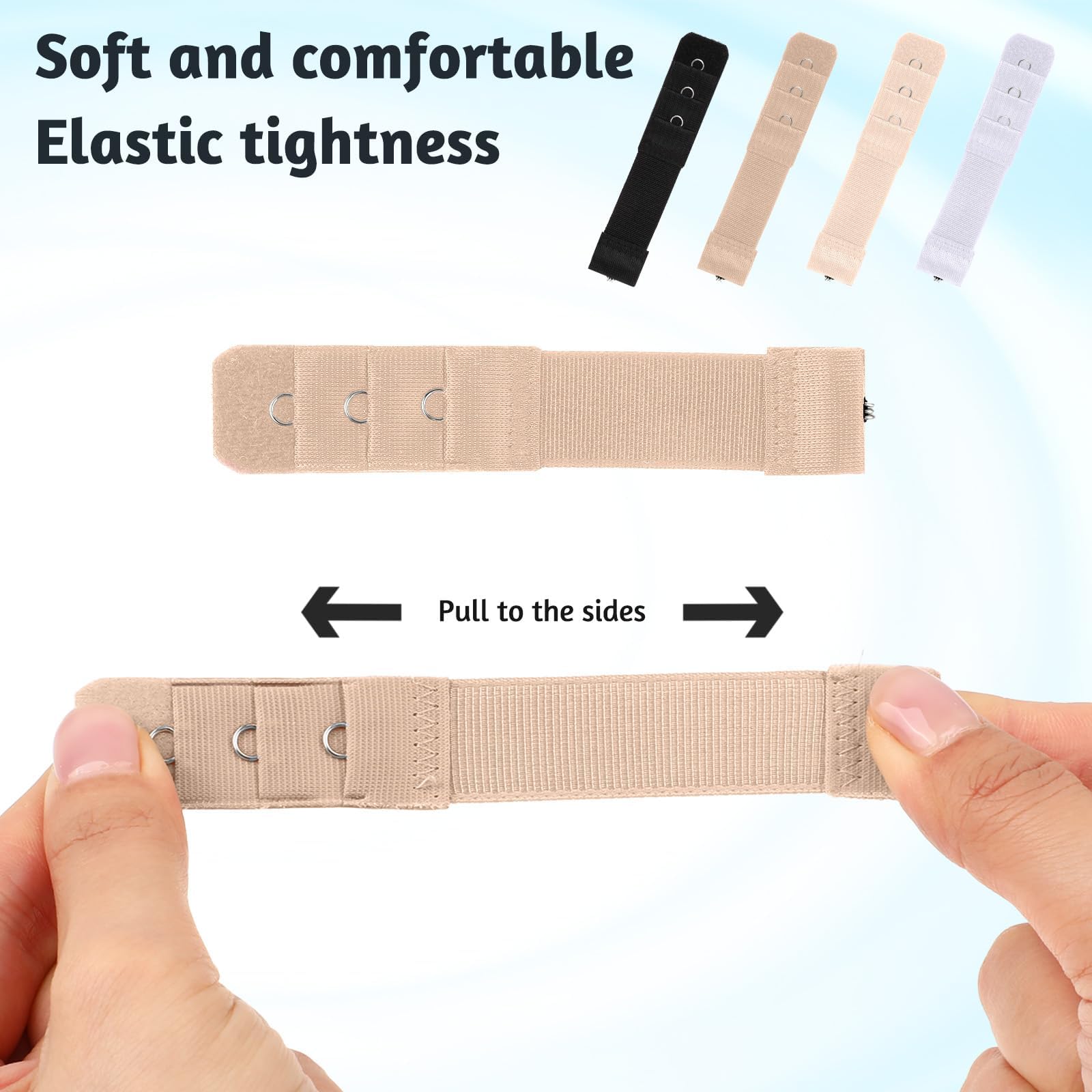 AHQiZFX 8Stk BH Verlängerung,Damen BH-Verlängerer,Elastisch BH Trägerverlängerung,Unterwäsche Verlängerungsschnalle,BH Verschluss Verlängerung,BH Erweiterung Verlängerungsgurt Schwangerschafts Zubehör