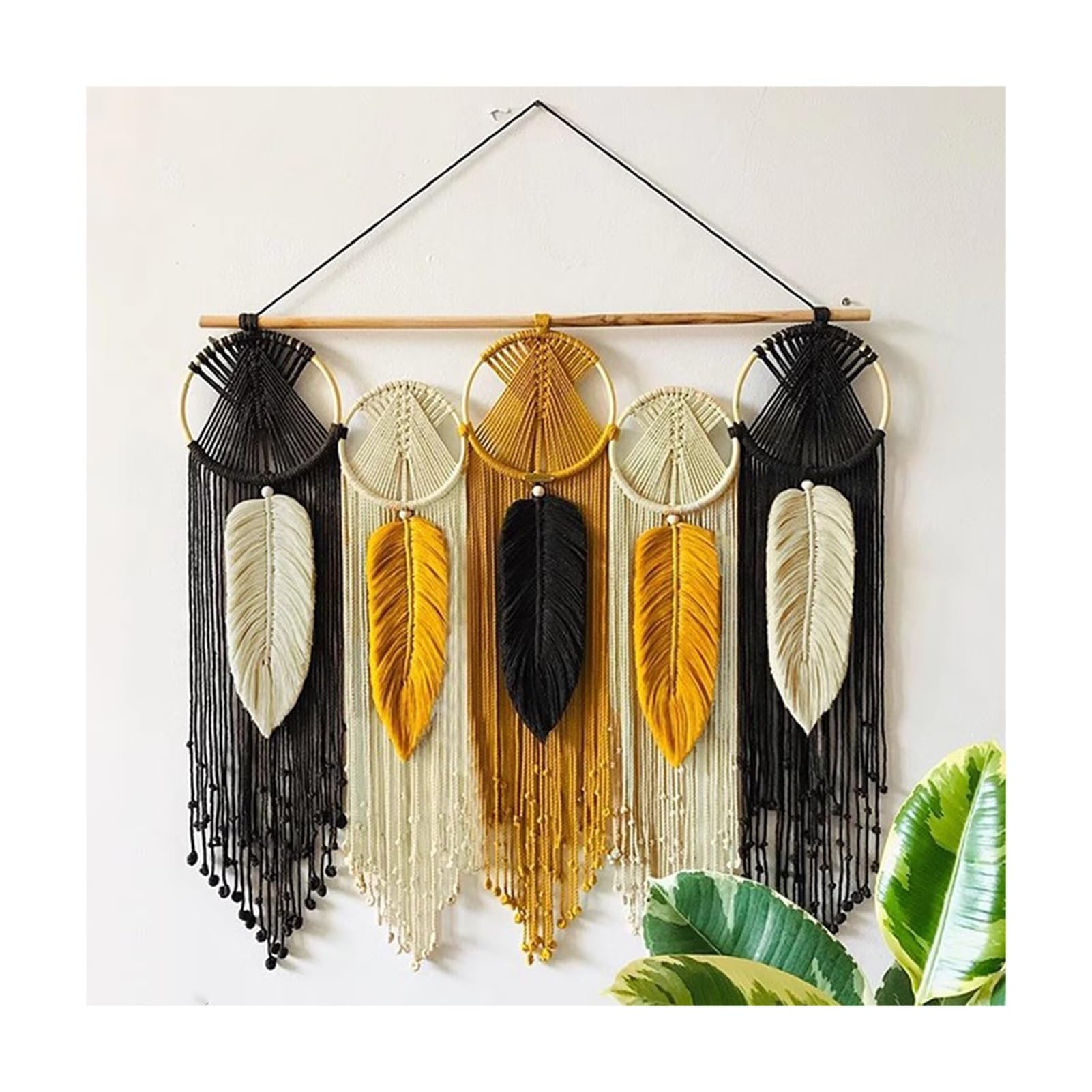 Rideaux en macramé Rideaux en Macramé pour Fenêtres, Toile De Fond De Mariage en Macramé en Coton, Séparateur De Pièce en Macramé Mural