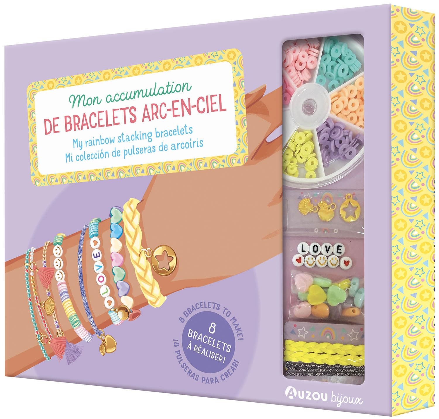 MA BOITE A BIJOUX - MON ACCUMULATION DE BRACELETS ARC-EN-CIEL