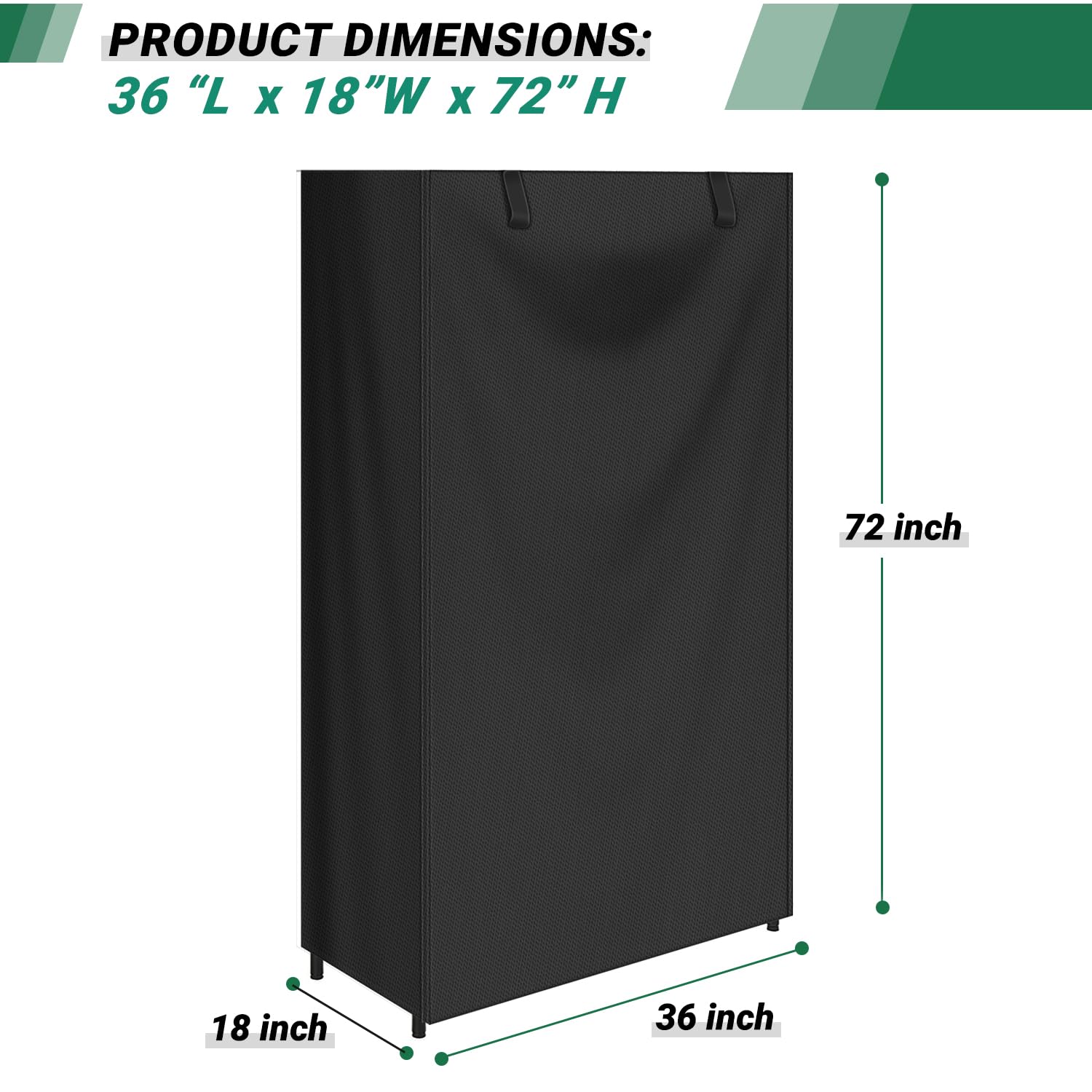 Copertura impermeabile per scaffali, copertura protettiva per interni ed esterni, con cerniera, 81 x 41 x 182 cm (lunghezza x larghezza x altezza