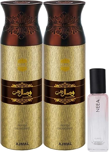 Ajmal 2 Wisal Dhahab Deo & Neea EDP of 20ML Pack of 3 (Total 420ML) for Men & Women