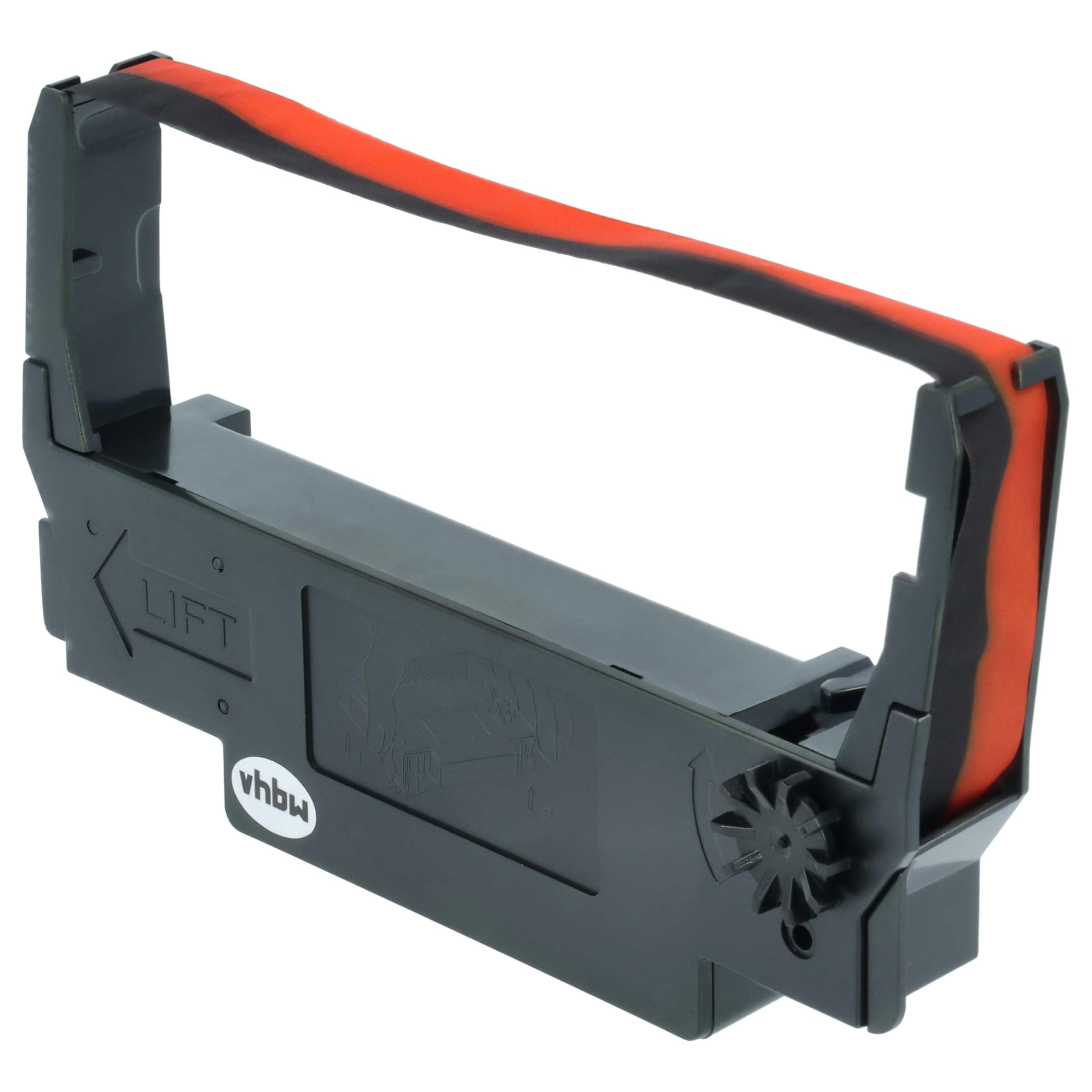 vhbw 10x Farbband Schriftband kompatibel mit Bixolon SRP 275, SRP 270 Nadeldrucker, Bondrucker - Schwarz, Rot