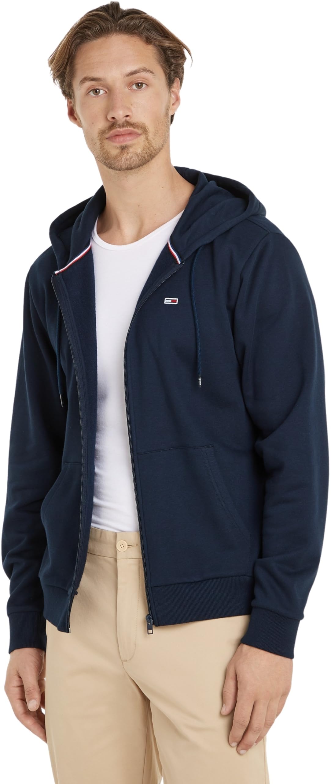 Tommy Jeans Men's Zipped Hoodie, Blue (Dark Night Navy), XS