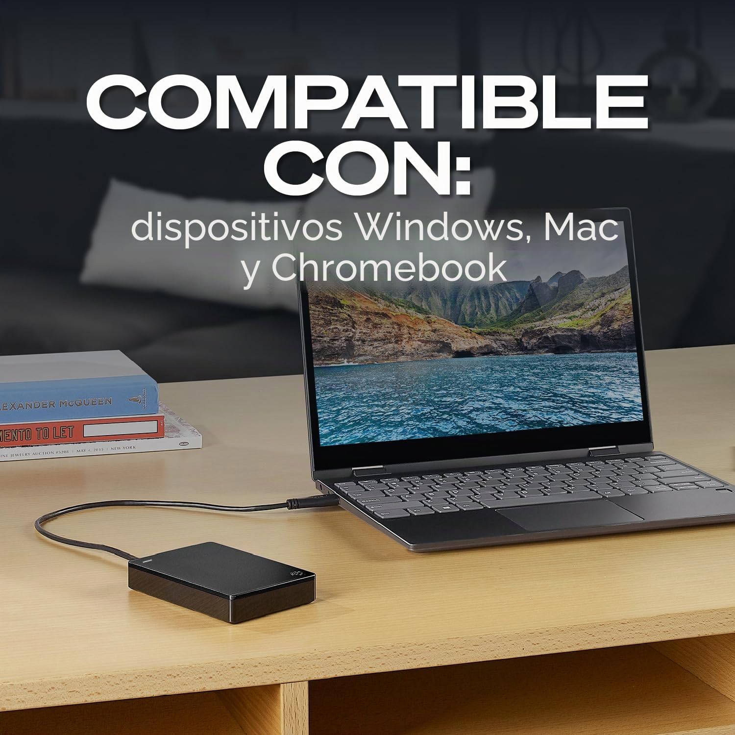Seagate 2TB Disco Duro Portátil | USB 3.0 (STGX2000400) | Almacenamiento HDD diario. Copia de seguridad plug-and-play. Windows & macOS. Prueba Adobe CC. Garantía 2 años + Rescue