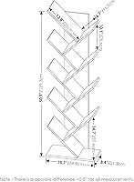 Vista 3 de Furinno - Estantería de 9 niveles estilo árbol para colocar en el piso, color espresso