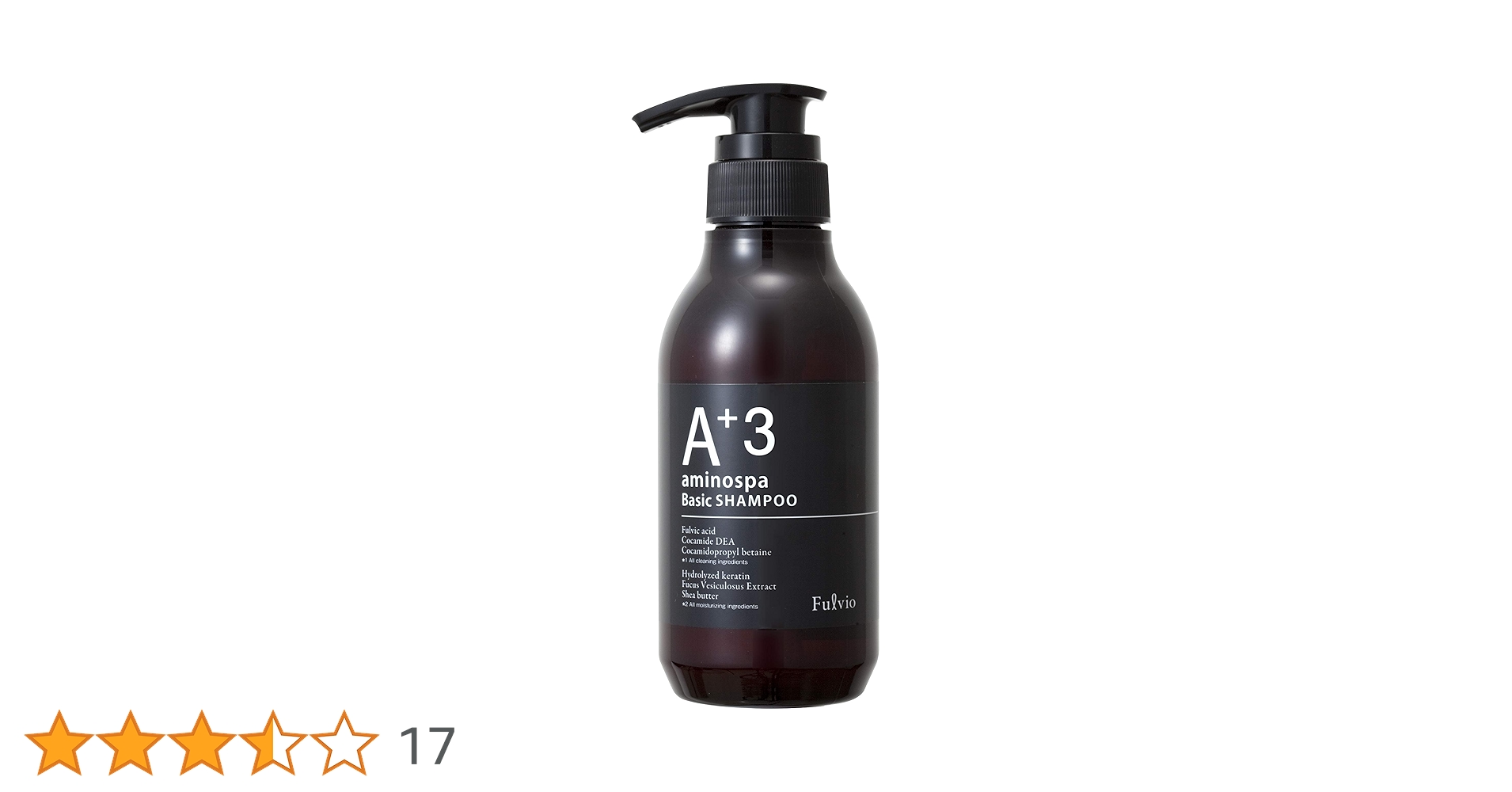 2本セット　アミノスパ A+3 シャンプー FA 600ml 正規品販売店 フルビオジャパンスライブ アミノスパA+3