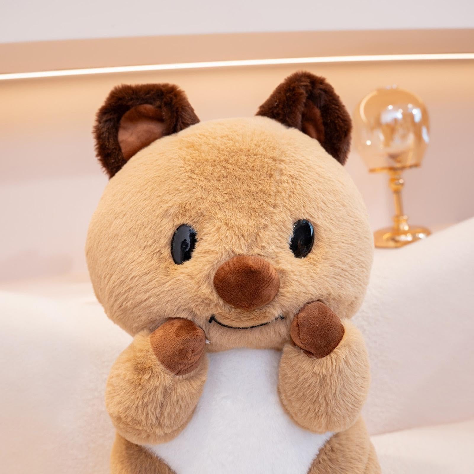 Animale di peluche Quokka, cuscino di peluche Quokka,Giocattolo con statuetta Quokka in peluche abbracciabile | Peluche di peluche Comodo cuscino per animali al tatto per ragazze Ragazzi Bambini Bambi