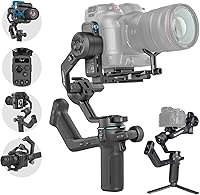 Vista 1 de Estabilizador de cardán para cámara FeiyuTech SCORP-C2 con seguimiento AI, carga útil de 7.72 lb, disparo vertical rápido, control Bluetooth, mango