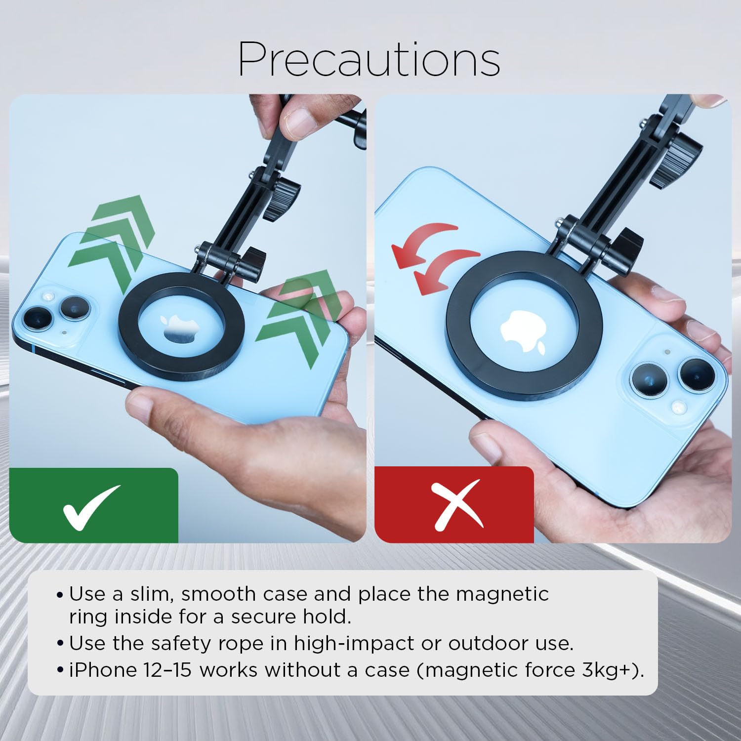 Hiffin Magnetic Neck & Chest Mount for Smartphones | 360° Adjustable POV Vlog Holder with Quick-Release & Strong Magnetic Grip | Hands-Free Phone Mount for iPhone & Android 3