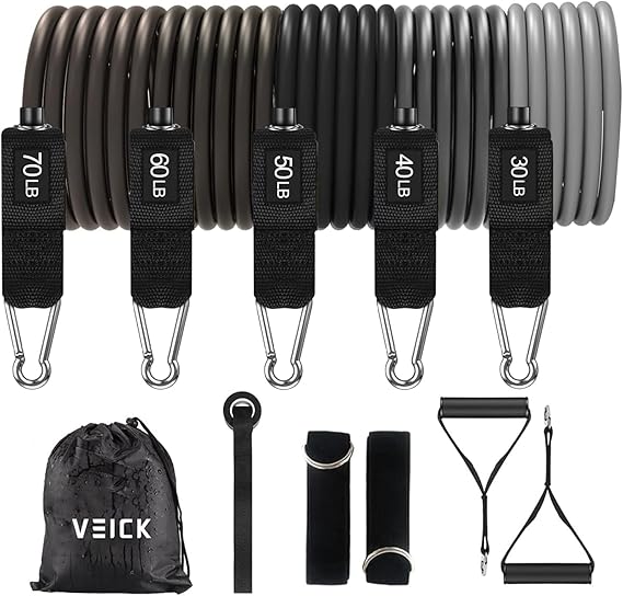VEICK Resistance Bands, Exercise Bands, Workout Bands, Resistance Bands for Working Out with Handles for Men and Women, Exercising bands for Fitness Weights Work out at Home