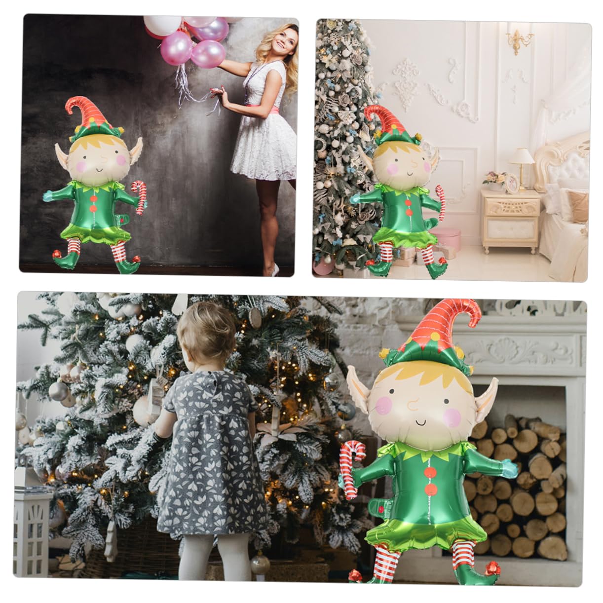 Garneck 50pezzi Palloncini Natalizi in Lamina Decorazioni Festa Natale Zucchero Bomboniere Eventi Natalizi