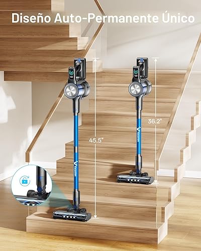 Miniatura 8 de Aspiradora inalámbrica, aspiradora inalámbrica 8 en 1 con 3 modos de succión, hasta 45 minutos de tiempo de funcionamiento, recargable,